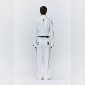 REST&RECREATION RR WIDE High Waist JEANS - WHITE Unisex Made In Korea Size S